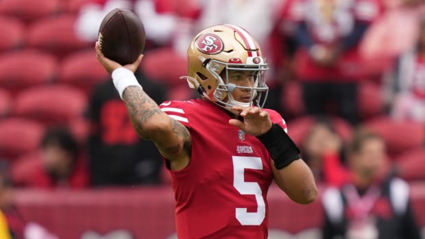 San Francisco 49ersin aloittava pelinrakentaja Trey Lance lähtee loukkaantuneena